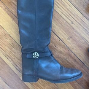 Tory Burch brown leather boots
